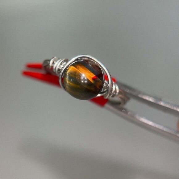 Handmade Round Stone Ring - Picture 2 of 6